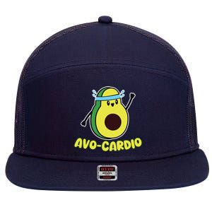 Avocardio Funny Pun Workout Running Avocado Exercise Tank Top 7 Panel Mesh Trucker Snapback Hat