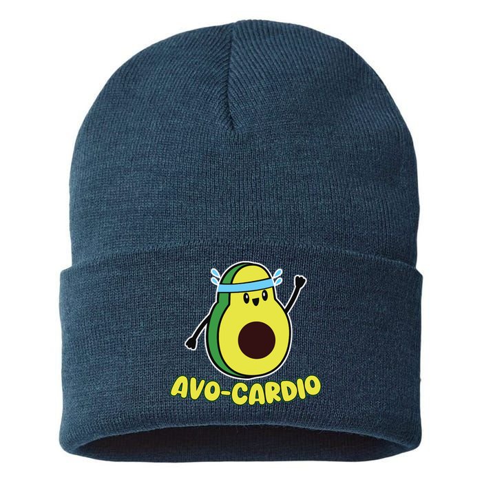 Avocardio Funny Pun Workout Running Avocado Exercise Tank Top Sustainable Knit Beanie