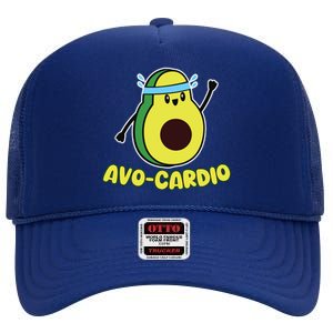 Avocardio Funny Pun Workout Running Avocado Exercise Tank Top High Crown Mesh Back Trucker Hat