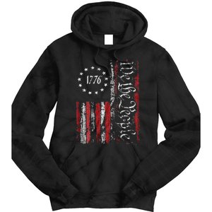 American Flag Patriotic 1776 We The People USA Print Tie Dye Hoodie