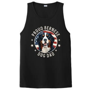 American Flag Proud Bernese Mountain Dog Dad PosiCharge Competitor Tank