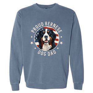 American Flag Proud Bernese Mountain Dog Dad Garment-Dyed Sweatshirt