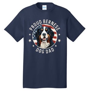 American Flag Proud Bernese Mountain Dog Dad Tall T-Shirt