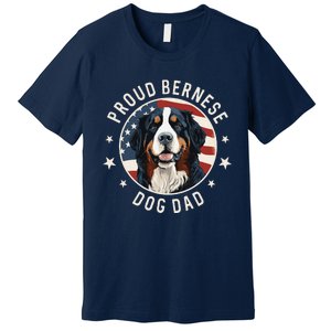 American Flag Proud Bernese Mountain Dog Dad Premium T-Shirt