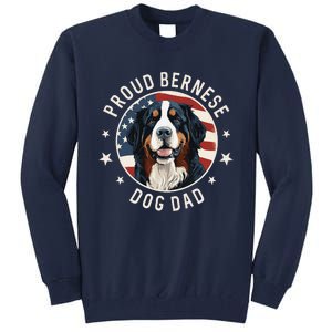 American Flag Proud Bernese Mountain Dog Dad Tall Sweatshirt