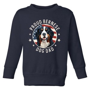 American Flag Proud Bernese Mountain Dog Dad Toddler Sweatshirt