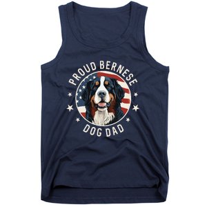 American Flag Proud Bernese Mountain Dog Dad Tank Top