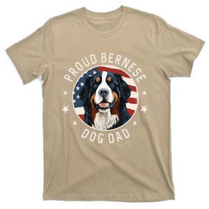 American Flag Proud Bernese Mountain Dog Dad T-Shirt