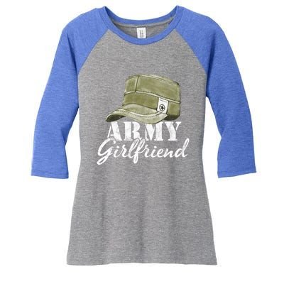 Army Friend Proud Vintage Physical Fitness Workout Gift Women's Tri-Blend 3/4-Sleeve Raglan Shirt