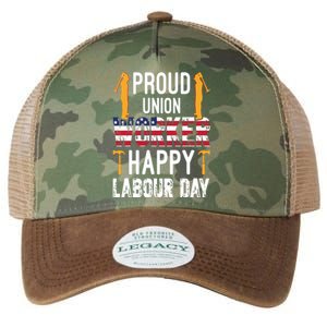 American Flag Proud Union Worker Happy Labor Day Gift Legacy Tie Dye Trucker Hat