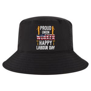 American Flag Proud Union Worker Happy Labor Day Gift Cool Comfort Performance Bucket Hat