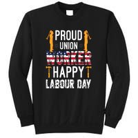 American Flag Proud Union Worker Happy Labor Day Gift Sweatshirt