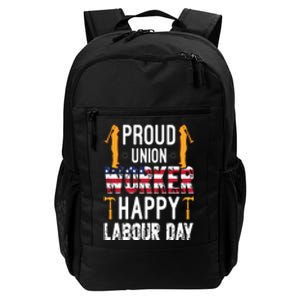 American Flag Proud Union Worker Happy Labor Day Gift Daily Commute Backpack