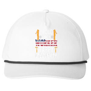 American Flag Proud Union Worker Happy Labor Day Gift Snapback Five-Panel Rope Hat