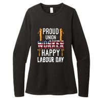 American Flag Proud Union Worker Happy Labor Day Gift Womens CVC Long Sleeve Shirt