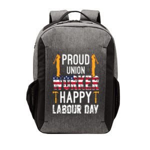 American Flag Proud Union Worker Happy Labor Day Gift Vector Backpack