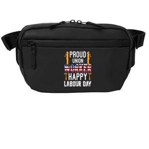 American Flag Proud Union Worker Happy Labor Day Gift Crossbody Pack