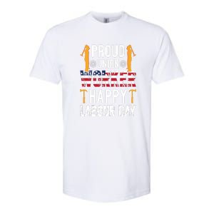 American Flag Proud Union Worker Happy Labor Day Gift Softstyle CVC T-Shirt