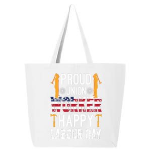 American Flag Proud Union Worker Happy Labor Day Gift 25L Jumbo Tote