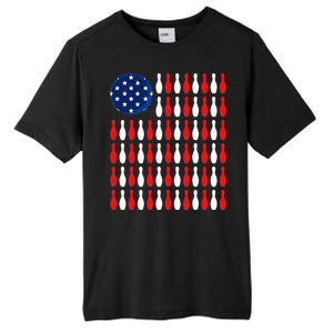 American Flag Patriotic Bowler & Bowling Tall Fusion ChromaSoft Performance T-Shirt