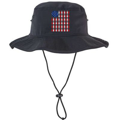 American Flag Patriotic Bowler & Bowling Legacy Cool Fit Booney Bucket Hat