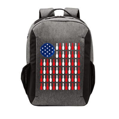 American Flag Patriotic Bowler & Bowling Vector Backpack