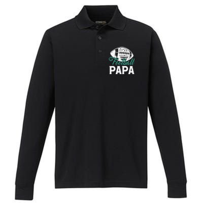 American Football Papa Happy FatherS Day Dad Grandpa Meaningful Gift Performance Long Sleeve Polo