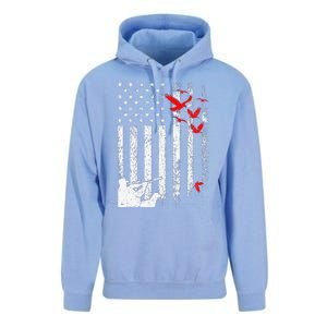 American Flag Patriotic Duck Hunting Waterfowl Unisex Surf Hoodie