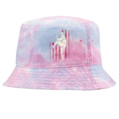 American Flag Pitcher Baseball Apparel Baseball Tie-Dyed Bucket Hat