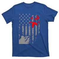 American Flag Patriotic Duck Hunting Waterfowl With Dog Great Gift T-Shirt