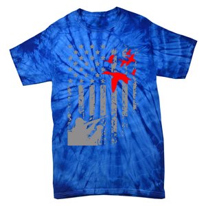 American Flag Patriotic Duck Hunting Waterfowl With Dog Great Gift Tie-Dye T-Shirt