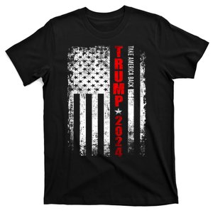 American Flag Patriotic Donald Trump 2024 Take America Back Giftgift T-Shirt