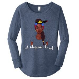 Antigua Flag Products Souvenirs Uniform Woman Antiguan Women's Perfect Tri Tunic Long Sleeve Shirt