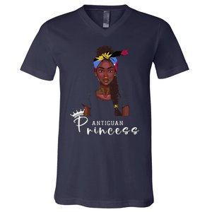 Antiguan Flag Princess Souvenirs Products Woman Antigua V-Neck T-Shirt