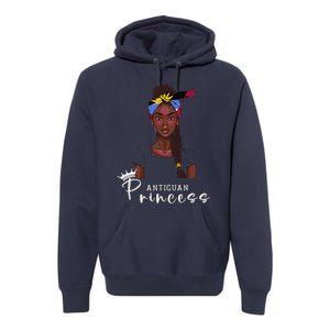 Antiguan Flag Princess Souvenirs Products Woman Antigua Premium Hoodie