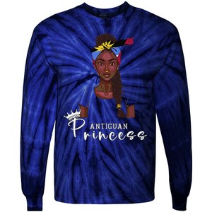 Antiguan Flag Princess Souvenirs Products Woman Antigua Tie-Dye Long Sleeve Shirt