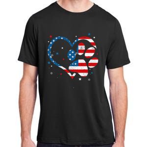 American Flag Patriotic Dog & Cat Paw 4th Of July Adult ChromaSoft Performance T-Shirt