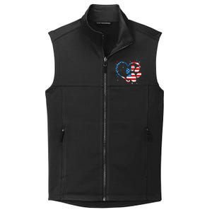 American Flag Patriotic Dog & Cat Paw 4th Of July Collective Smooth Fleece Vest