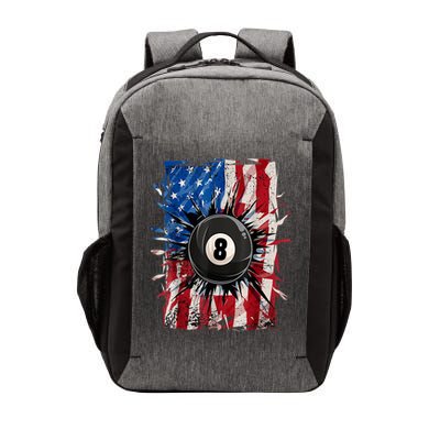 American Flag Pool Snooker Billiards Player 8 Ball Usa Gift Vector Backpack