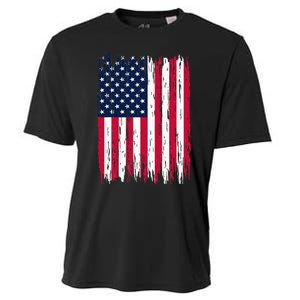 American Flag Patriotic 4th Of July Independence Day Cooling Performance Crew T-Shirt