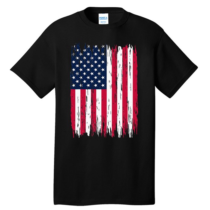 American Flag Patriotic 4th Of July Independence Day Tall T-Shirt