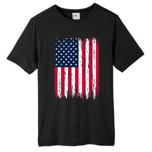 American Flag Patriotic 4th Of July Independence Day Tall Fusion ChromaSoft Performance T-Shirt