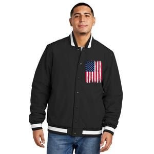 American Flag Patriotic 4th Of July Independence Day Insulated Varsity Jacket