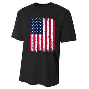 American Flag Patriotic 4th Of July Independence Day Performance Sprint T-Shirt