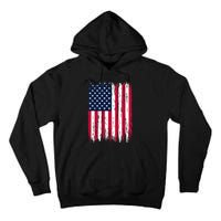 American Flag Patriotic 4th Of July Independence Day Tall Hoodie