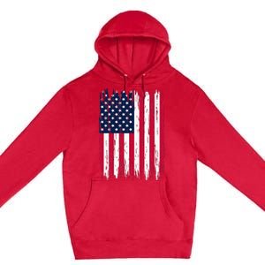 American Flag Patriotic 4th Of July Independence Day Premium Pullover Hoodie