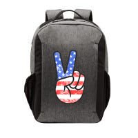 American Flag Peace Sign Hand 4th Of July Vector Backpack