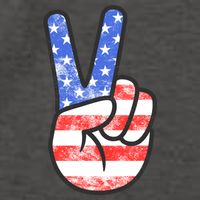 American Flag Peace Sign Hand 4th Of July Vector Backpack