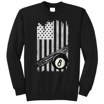 American Flag Pool Table Billiard 8 Ball Wear Sweatshirt