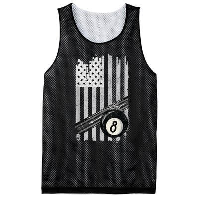 American Flag Pool Table Billiard 8 Ball Wear Mesh Reversible Basketball Jersey Tank